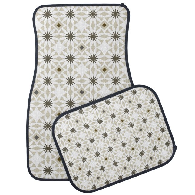Abstract ethnic geometric patterns design backgrou car floor mat (Set)