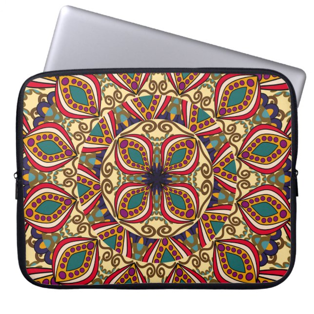 Abstract Ethnic Ornate Backgroundabstract, Laptop Sleeve (Front)