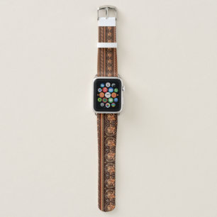 Abstract ethnic stripy ornamental vintage backgrou apple watch band