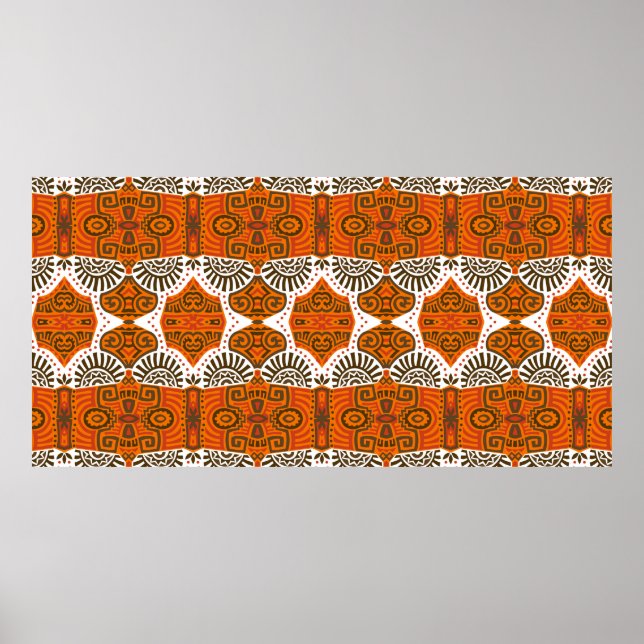 Abstract Ethnic vintage Seamless Pattern. Trendy b Poster (Front)