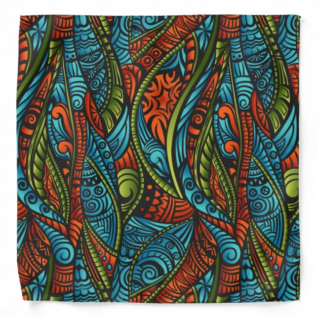 Abstract ethnic wallpaper bandana (Front)