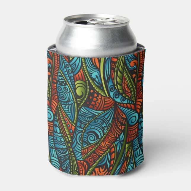 Abstract ethnic wallpaper can cooler (Can Front)