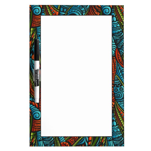 Abstract ethnic wallpaper dry erase board (Front)