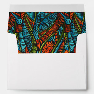 Abstract ethnic wallpaper envelope
