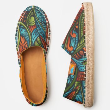 Abstract Ethnic Wallpaper Espadrilles by boutiquey at Zazzle