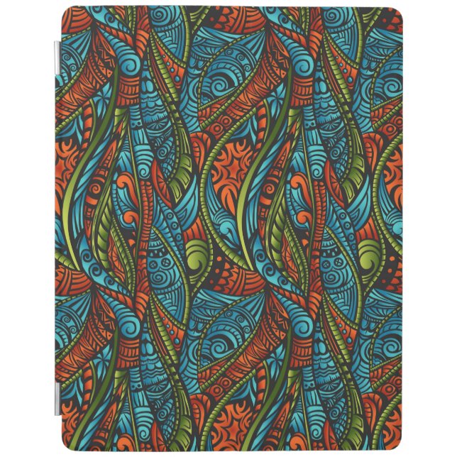 Abstract ethnic wallpaper iPad smart cover (Front)