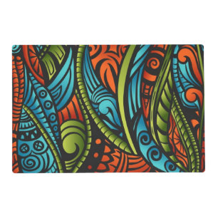 Abstract ethnic wallpaper placemat