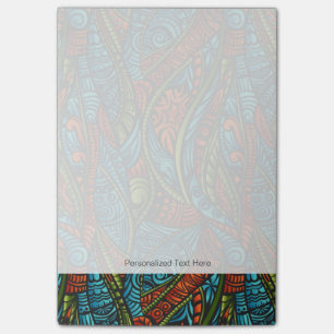 Abstract ethnic wallpaper post-it notes