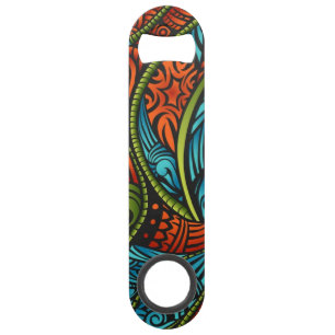 Abstract ethnic wallpaper speed bottle opener
