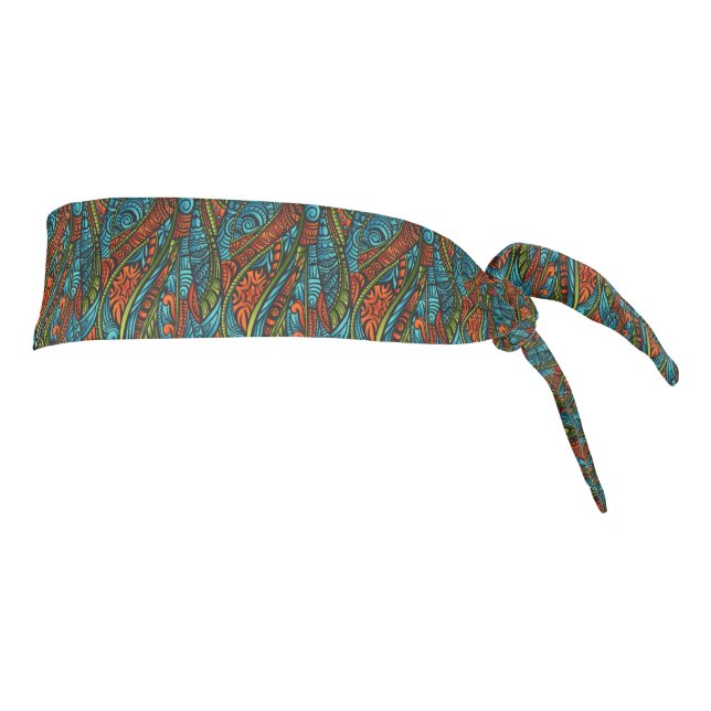 Abstract ethnic wallpaper tie headband (Rotate 90)