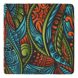 Abstract ethnic wallpaper trivet