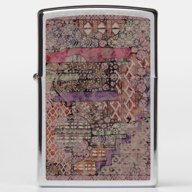 Abstract Ethno Pattern - Folklore Art 1 Zippo Lighter (Front)
