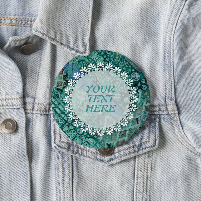 Abstract Ethno Pattern - Folklore Art 2 Button (In Situ)