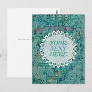 Abstract Ethno Pattern - Folklore Art 2 Postcard