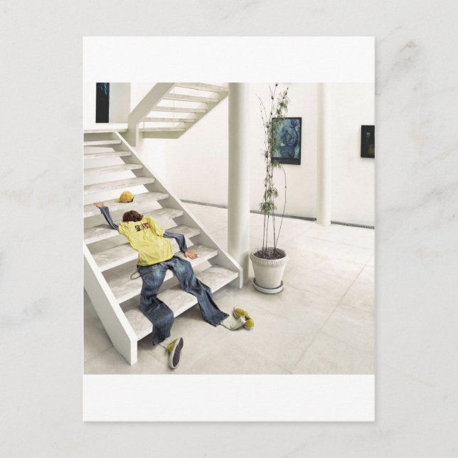 Abstract Everyday Climb Stairs Postcard (Front)