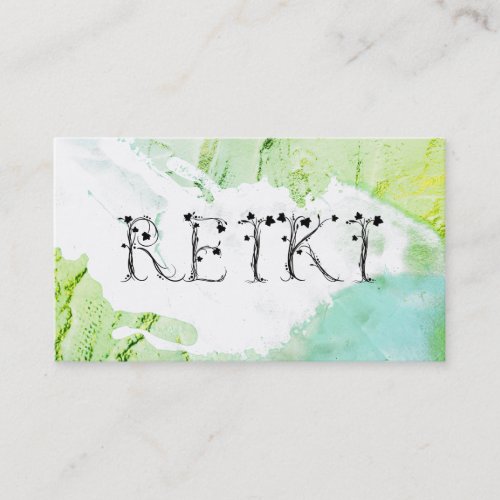  Abstract Exciting Paint Strokes REIKI Ivy Business Card