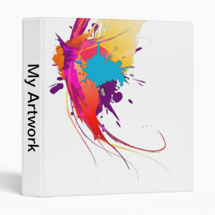 Abstract Exotic Butterfly Paint Splatters Binder