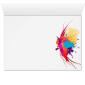 Abstract Exotic Butterfly Paint Splatters Cards (Inside Horizontal (Bottom))