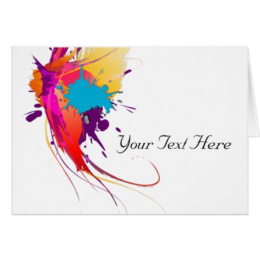 Abstract Exotic Butterfly Paint Splatters Cards (Front Horizontal)