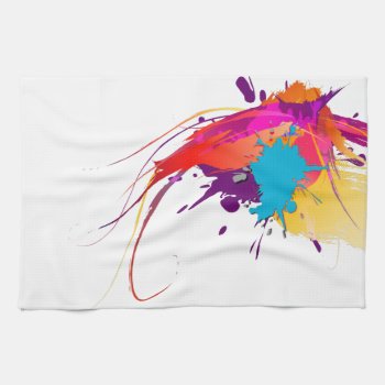 Abstract Exotic Butterfly Paint Splatters Towel by UTeezSF at Zazzle