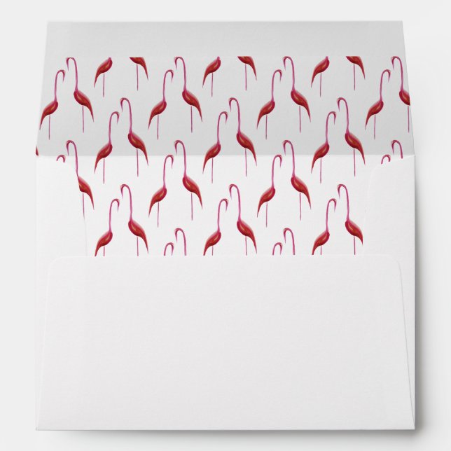 Abstract Exotic Flamingo In Love  Envelope (Back (Bottom))