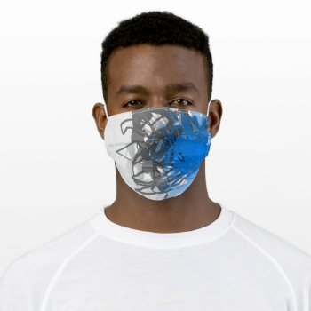 Abstract Explosion (Blue) Cloth Face Mask