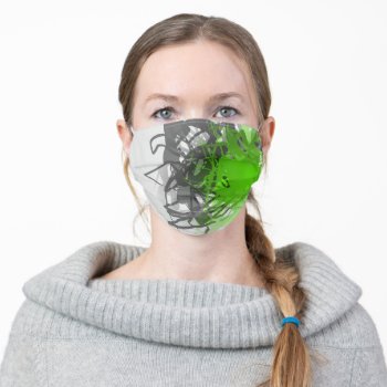 Abstract Explosion (Green) Cloth Face Mask