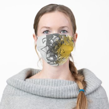 Abstract Explosion (Yellow) Cloth Face Mask