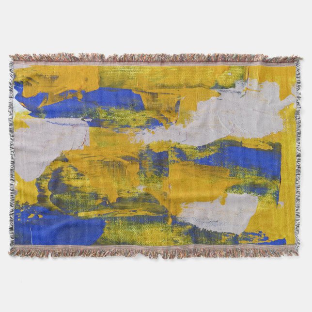 Abstract Expression #10 by Michael Moffa Throw Blanket (Front)