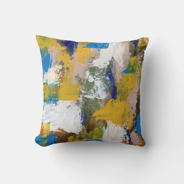 Abstract Expression #11 by Michael Moffa Throw Pillow (Front)