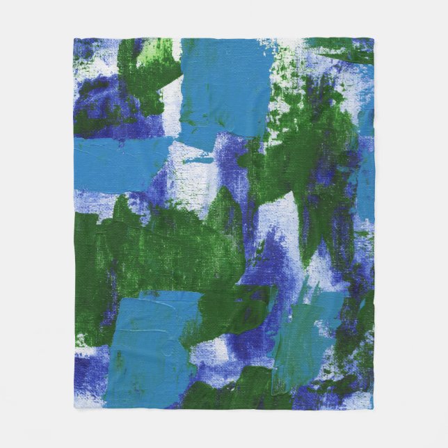 Abstract Expression #4 by Michael Moffa Fleece Blanket (Front)