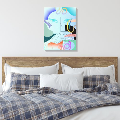 Abstract Expression Eyes Of Nature Colorful Art Canvas Print