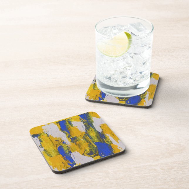 Abstract Expression No. 10 by Michael Moffa Beverage Coaster (Right Side)