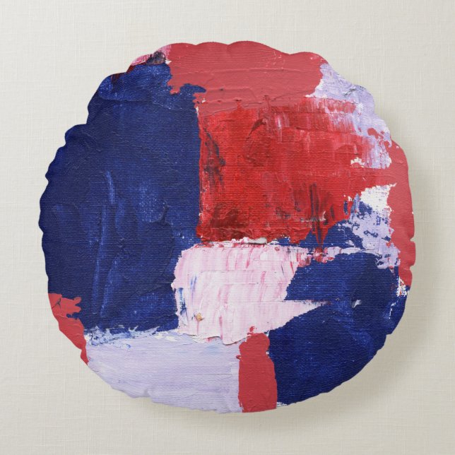Abstract Expression No. 2 by Michael Moffa Round Pillow (Front)