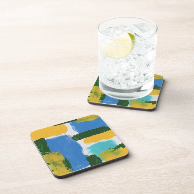 Abstract Expression No.3 by Michael Moffa Beverage Coaster (Right Side)