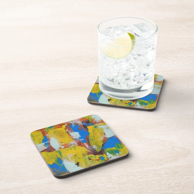 Abstract Expression No.8 by Michael Moffa Beverage Coaster (Right Side)