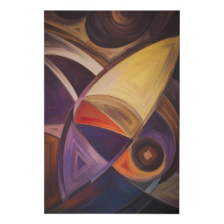 Abstract Expression Pattern with Pictorial Texture Faux Canvas Print