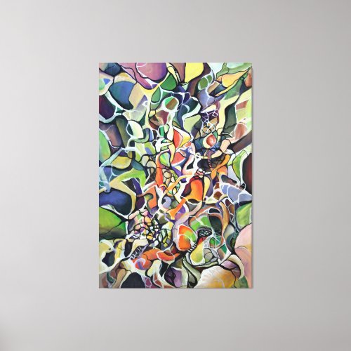 Abstract Expressionism Chaos Theory Watercolor Canvas Print