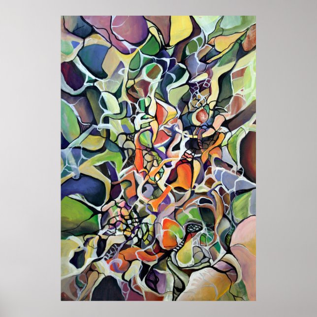 Abstract Expressionism Chaos Theory Watercolor Poster (Front)