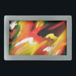 Abstract Expressionism Painting Belt Buckle<br><div class="desc">Yellow Green Red Blue Abstract Expressionism Painting</div>