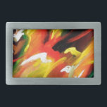 Abstract Expressionism Painting Belt Buckle<br><div class="desc">Yellow Green Red Blue Abstract Expressionism Painting</div>