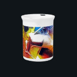 Abstract Expressionism Painting Beverage Pitcher<br><div class="desc">Abstract expressionism Painting in red,  yellow,  blue</div>