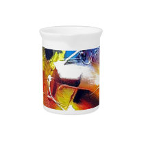 Abstract Expressionism Painting Beverage Pitcher