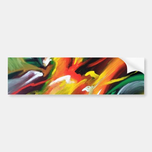 Abstract Expressionism Painting Bumper Sticker