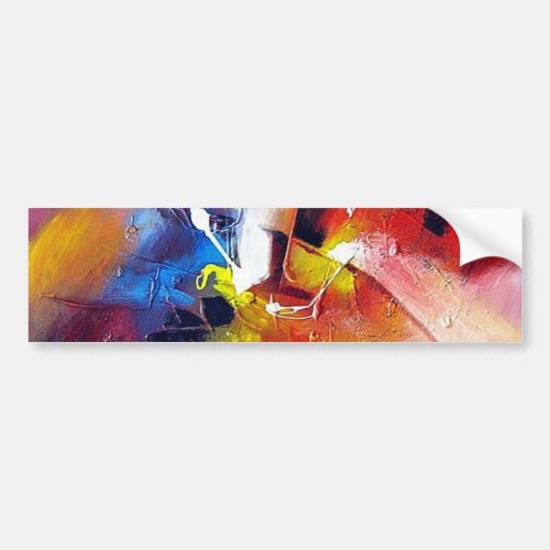 Abstract Expressionism Painting Bumper Sticker