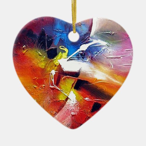 Abstract Expressionism Painting Ceramic Ornament