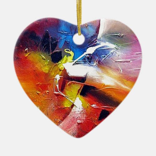 Abstract Expressionism Painting Ceramic Ornament