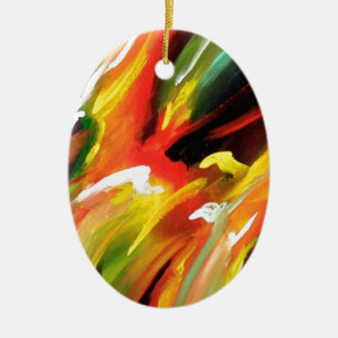 Abstract Expressionism Painting Ceramic Ornament