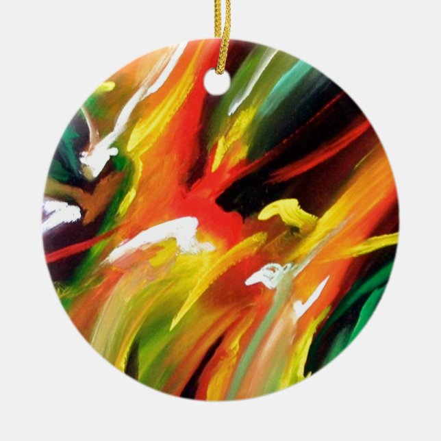 Abstract Expressionism Painting Ceramic Ornament (Front)