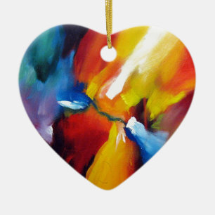 Abstract Expressionism Painting Ceramic Ornament